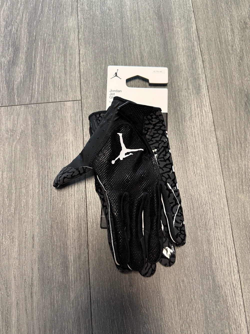 NWT Nike Air Jordan Jet 7.0 Football Gloves Black DV4209-091 Men’s Size XL New